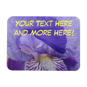 Ímãs de Frases Personalizadas Flores de Íris Roxo
