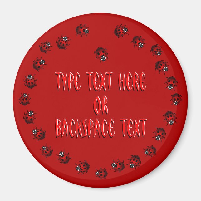 Imãs de geladeira Ladybug de Magnet Personalizadas (Frente)