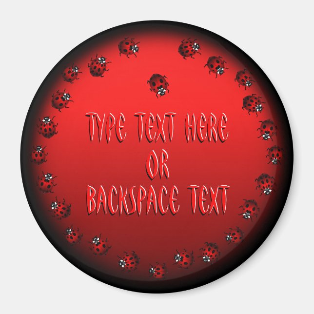 Imãs de geladeira Ladybug de Magnet Personalizadas (Frente)