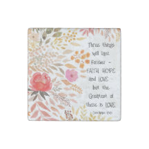 Corinthians Faith Hope Love Watercolor Fall Floral