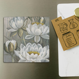 Ímãs Flexisíveis Ellis Rowan White Water Lily Vintage Flowers