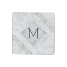 Mármore Branco Faux & Beige Alabastro Com Monogram