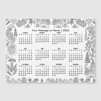 Ímãs Personalizados de Calendário 2026 de Árvores