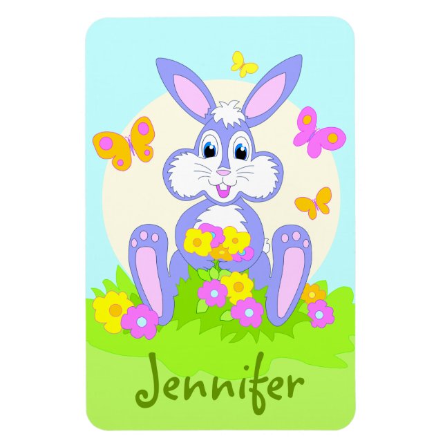 Ímãs Personalizados do Coelho Feliz (Vertical)