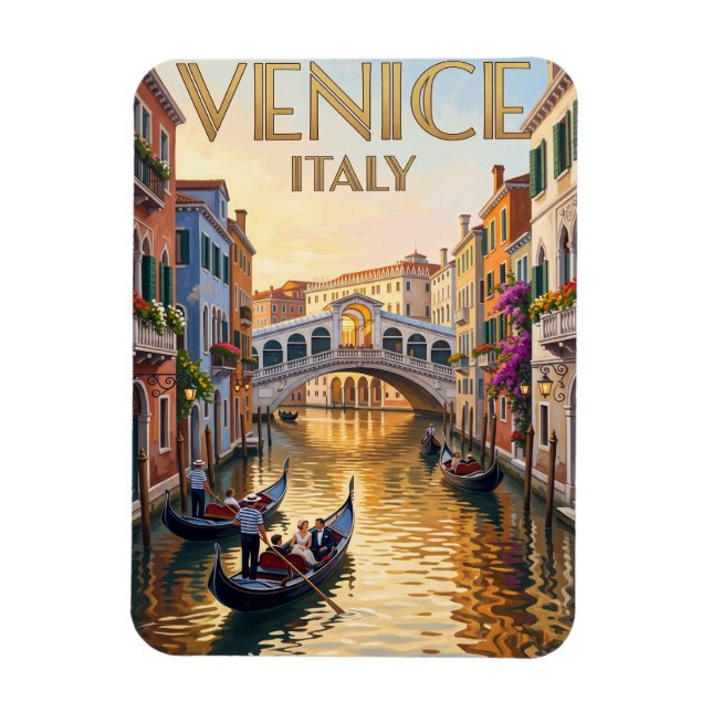Ímãs Viagem Vintage Veneza (Vertical)