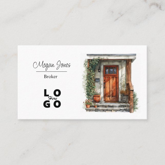 Imóveis, corretor, Cartão de visita de corretor (Frente)