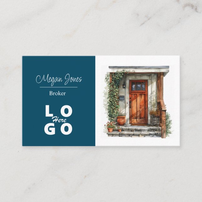 Imóveis, corretor, Cartão de visita de corretor (Frente)