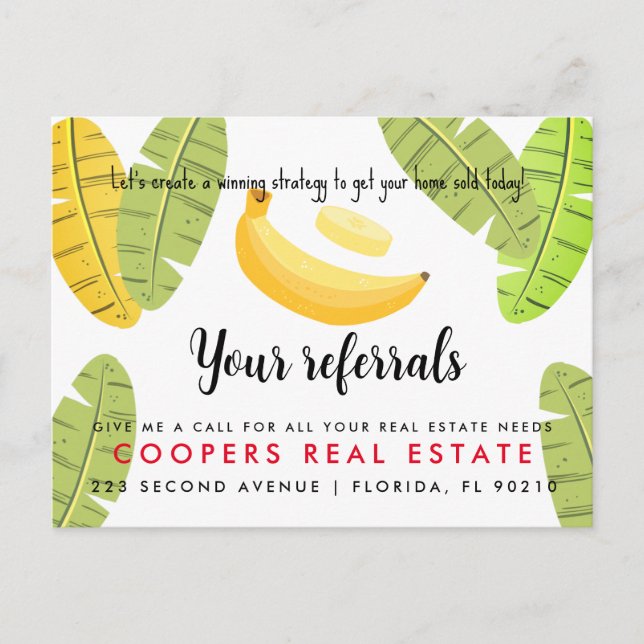 imóveis Remessas de bananas Anúncio (Frente)