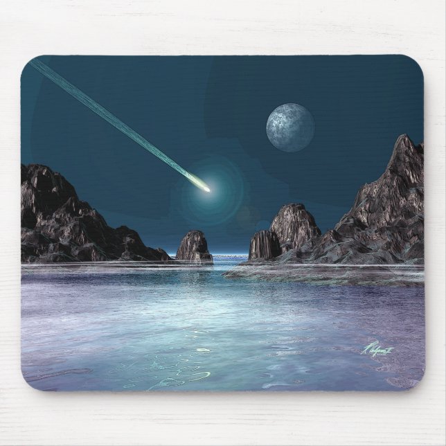 Impacte o Mousepad de Arte Espacial Retroativa do  (Frente)