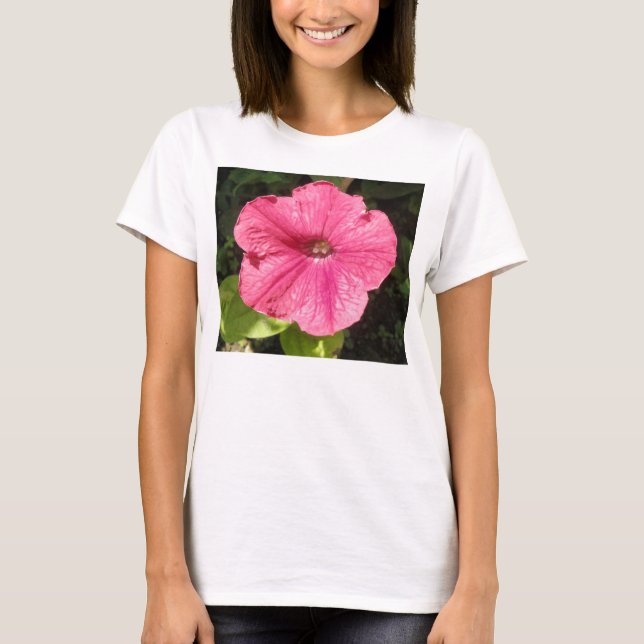 Impatiens Damas Rosa Escuras T Camisa (Frente)
