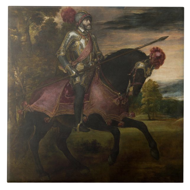 Imperador Charles V em Horseback (por Titian) (Frente)