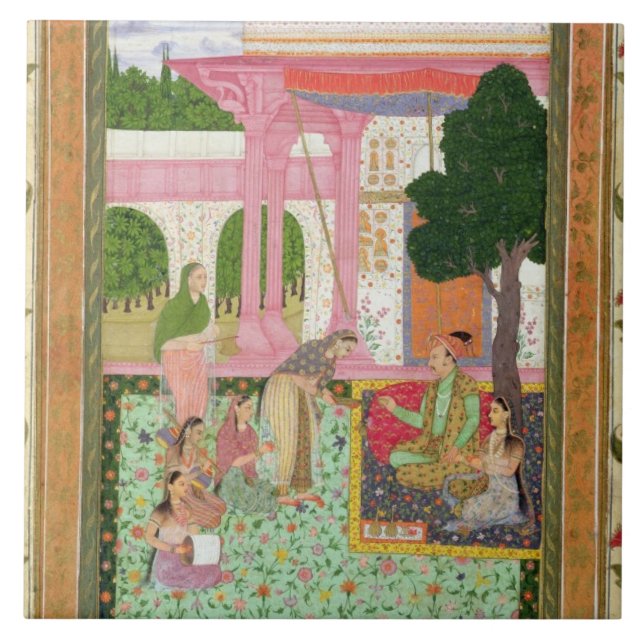 Imperador Jahangir (1569-1627) com seu associado e (Frente)