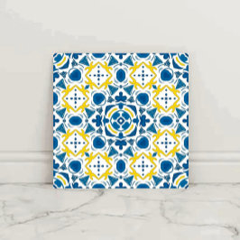 Imperial Blue Elegant Geometric Mosaic