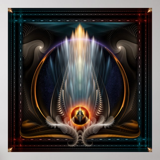 Imperial View Fractal Art Wall Poster (Frente)