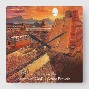 Império Asteca e Relógio de Parede do Proverb Fami