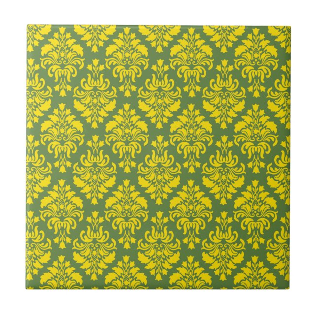 Império francês Damask Yellow e Palm Green (Frente)