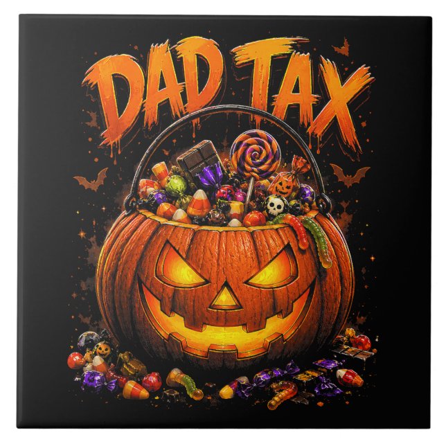 Imposto Pai Engraçado Halloween Abóbora (Frente)