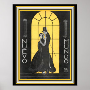 Impressão 16 x 20 do art deco de Nuevo Mundo