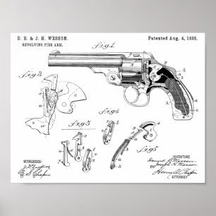 Impressão 1885 do desenho da arte da patente da