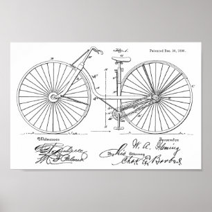 Impressão 1890 da arte da patente de design da