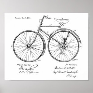Impressão 1890 da arte da patente de design da