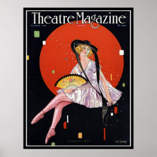 Impressão 1921 da capa de revista do teatro do