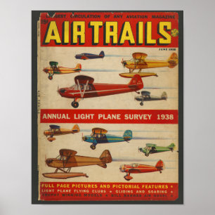 Impressão 1938 da arte do cobrir do avião do