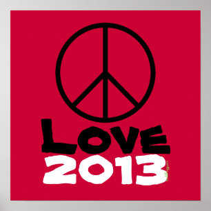 Impressão 2013 da arte do poster do amor da paz