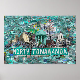 Impressão 30x20 - As Ruas de North Tonawanda NY 