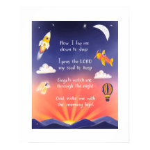 Impressão 8x10 - Oração Noturna da Criança