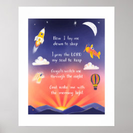 Impressão 8x10 - Oração Noturna da Criança