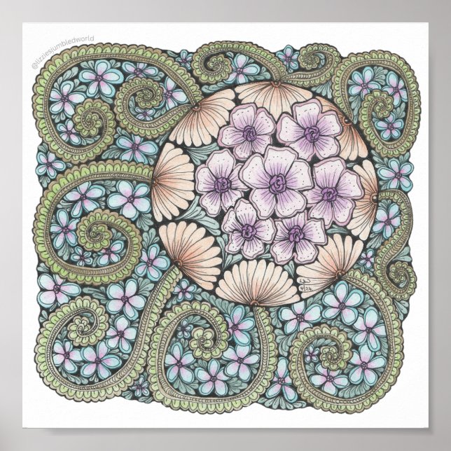 Impressão 8x8in de rabisco2 (Frente)