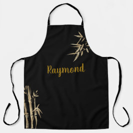 Impressão a Tinta Japonesa, Design De Bambu Preto 