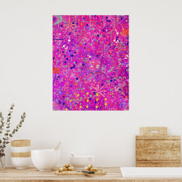 Impressão Abstrata do Jubileu Magenta