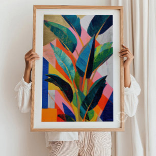 Impressão Abstrata Tropical, Arte Moderna de Pared