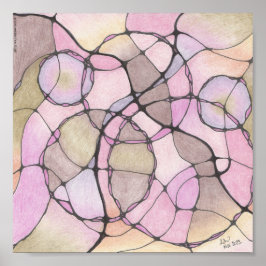 impressão abstrato1 doodle 8x8in.