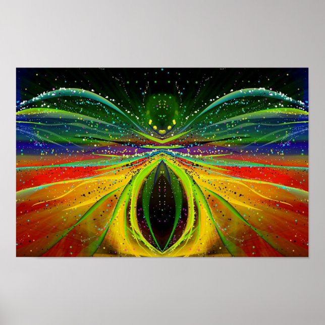 Impressão abstrato Astronômica Aranha (Frente)