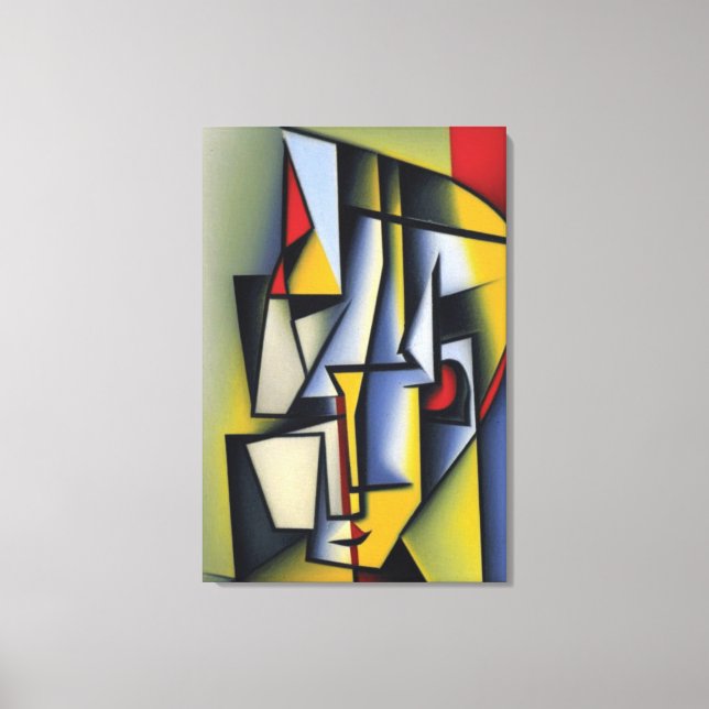 Impressão abstrato Cubist Portraje (Frente)