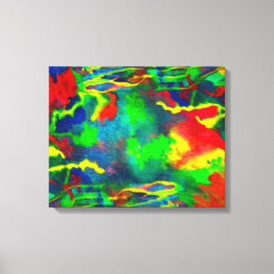 Impressão abstrato das canvas das marés corais