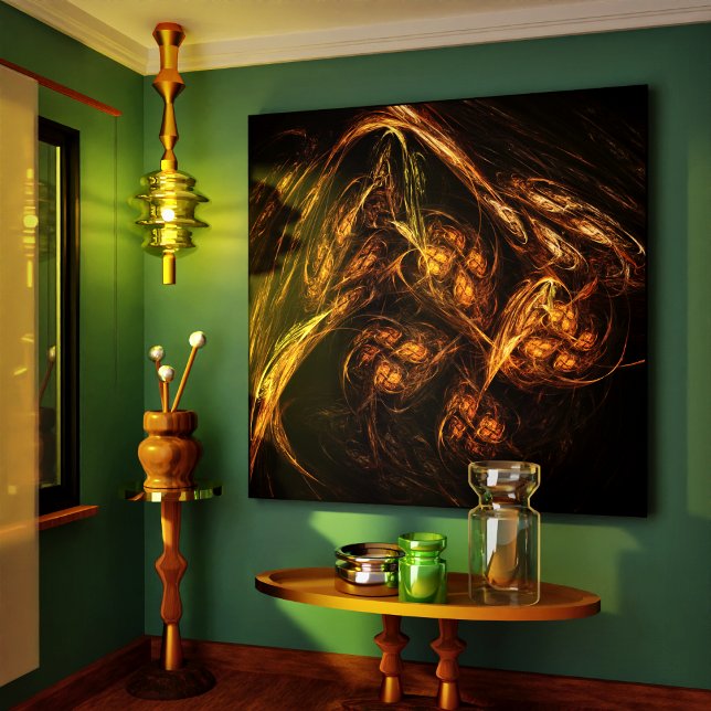 Impressão Abstrato de Canvas de arte da Mãe Terra (Mother Earth Abstract Art Wrapped Canvas Print)