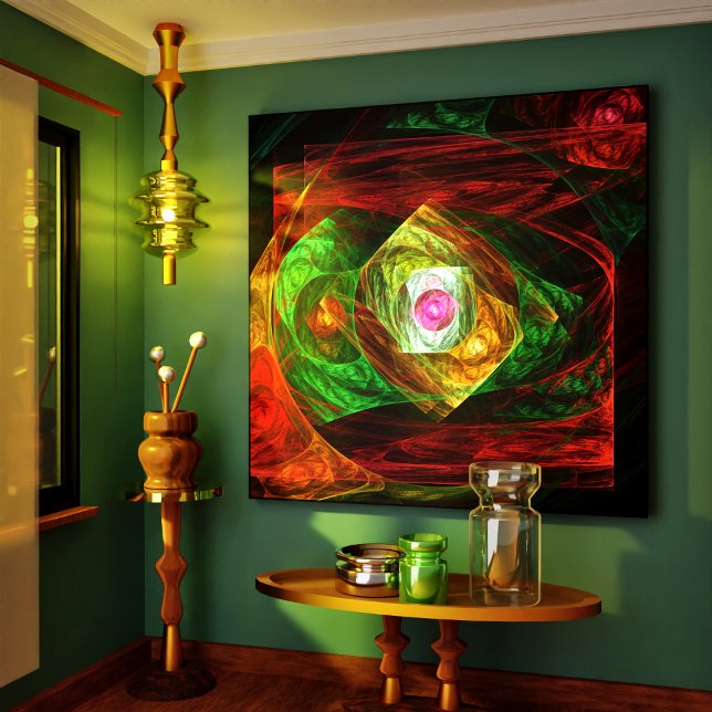 Impressão Abstrato de Canvas de Conexões Dinâmicas (Dynamic Connections Abstract Wrapped Canvas Print)