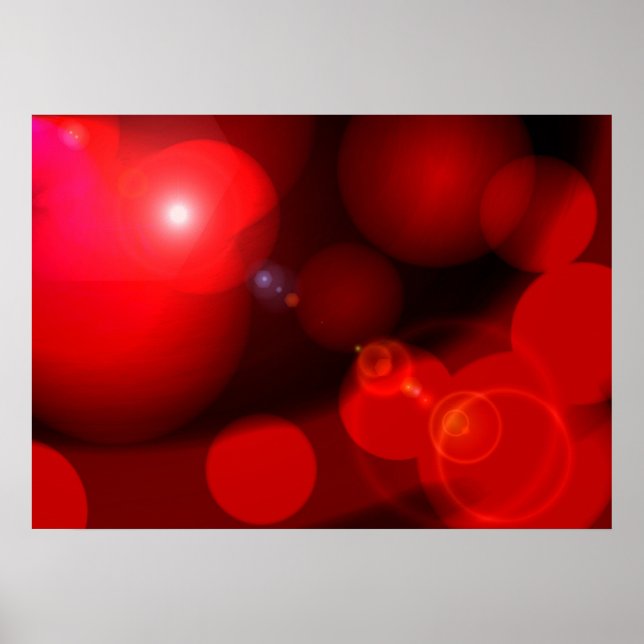 Impressão Abstrato de pintura digital Poster (Frente)