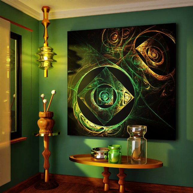 Impressão Abstrato de vibrações mágicas (Magical Vibrations Abstract Wrapped Canvas Print)