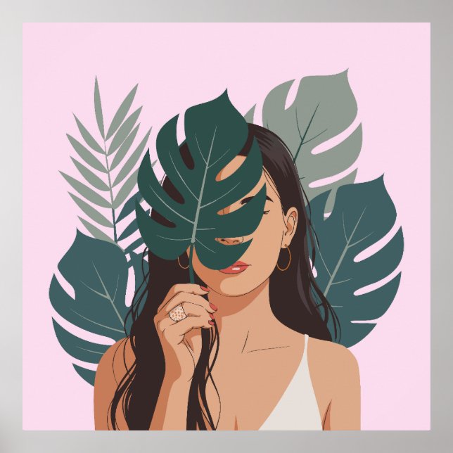 Impressão abstrato para para mulher, papel Poster  (Frente)