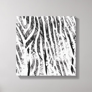 Impressão abstrato Zebra Canvas