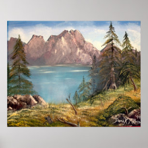impressão alemão do poster da pintura a óleo da