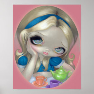 IMPRESSÃO Alice da ARTE do tea party de Alice no