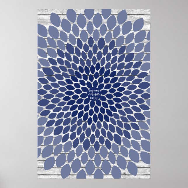 Impressão Alternativa ao Livro de Visitas - Flor - (Frente)