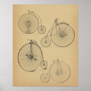 Impressão alto da arte da patente da bicicleta do