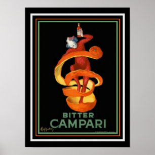 Impressão amargo 12 x 16 de Cappiello Campari